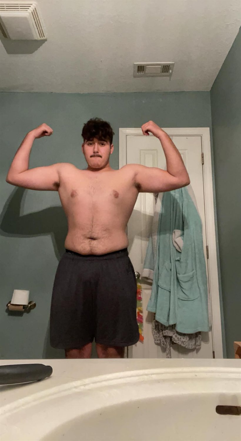 Coach Cam before his transformation